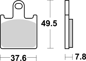 Ds Racing Dual Sintered Brake Pads, 2, nordicamoto.ro