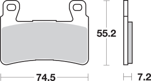 Hs Street Excel Sintered Front Brake Pads