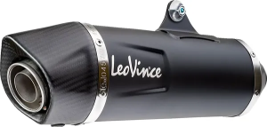 Tobă de eșapament LeoVince Nero Slip-On – Oțel inoxidabil Black Edition, nordicamoto.ro