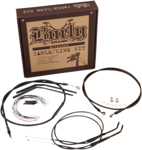 Complete Black Vinyl Handlebar Cable/line Kit For Ape Hanger Handlebars Black, 1, nordicamoto.ro