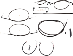 Complete Midnight Braided Handlebar Cable/brake Line Kit Black