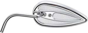 Teardrop Mirror With Steel Stem Chrome
