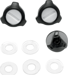 Fx-17/17y Helmet Peak Screw Kit Black, White ONE SIZE, 1, nordicamoto.ro
