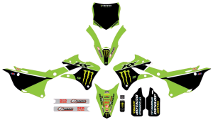 Complete Graphics Kit Black, Green, 1, nordicamoto.ro