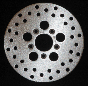 Round D-series Scooter Brake Rotor Silver, Stainless Steel, Zinc