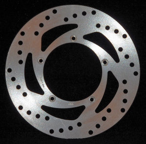 Round D-series Scooter Brake Rotor Silver, Stainless Steel, Zinc