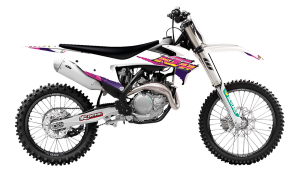 Graphic Kit Retro With Seat Cover White, Purple, Pink, 2, nordicamoto.ro
