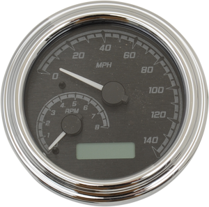 Mvx Series Fatbob Analog/digital Gauge System Gray, Black