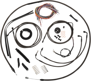 Complete Midnight Braided Handlebar Cable/brake Line Kit Black