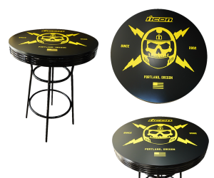 Masa Bar Rotunda Icon Black/Yellow/Chrome Plated