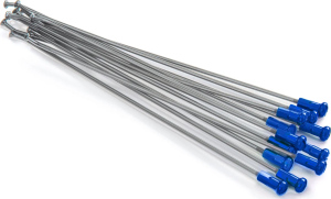Spokes & Nipples Kit 18(r) Rear Alumium Silver|blue Aluminum, Blue