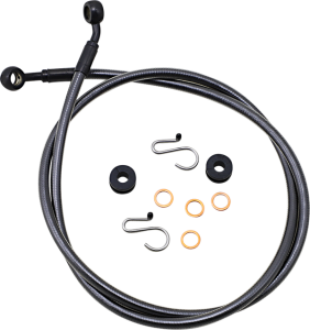 Braided Front Brake Line Black Pearl