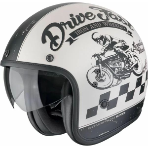 Casca open face SCORPION BELFAST EVO DRIVE FAST S Argintiu/Negru/Auriu, nordicamoto.ro