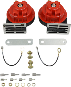 Dual Horn Kit Black, Red, Zinc 