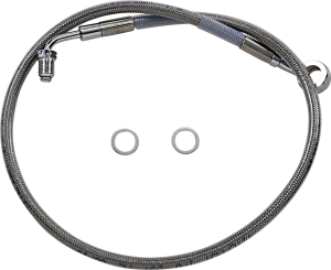 Extended Length Stainless Steel Brake Line Silver, Clear-coated