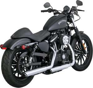 3(r) Round Twin Slash Slip-on Mufflers Black, 1, nordicamoto.ro