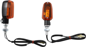 Oblong Aluminum Body Marker Lights Black, Matte
