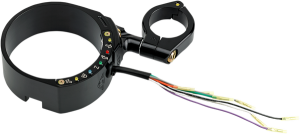 Speedometer Relocation Bracket With Easy Mount Clamp Black, Anodized, 1, nordicamoto.ro
