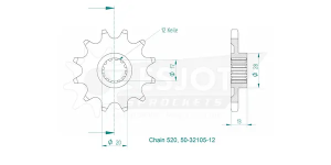 Standard Sprocket Front 520 Natural, 2, nordicamoto.ro