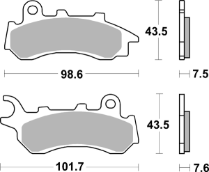Hf Street Ceramic Organic Brake Pads