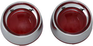 Deep-dish Bezels With Lens For Bullet Turn Signals Chrome, 3, nordicamoto.ro