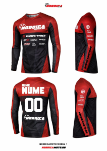 Tricou Nordica – Model 1 Roșu, 4, nordicamoto.ro