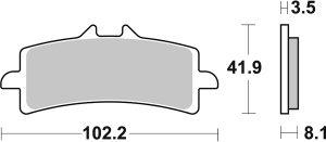 Ds Racing Dual Sintered Brake Pads, 2, nordicamoto.ro