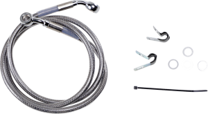 Extended Length Stainless Steel Brake Line Kit Silver, Clear-coated Oversize [+152 mm (6'')], 1, nordicamoto.ro