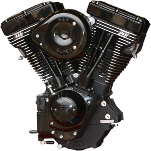 V124 Black Edition Complete Assembled Engine Black