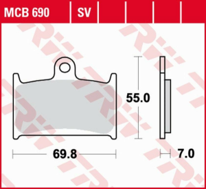 Placute frana fata TRW Organice SUZUKI GSF 1200 '96-'00/RF 900 '94-'97