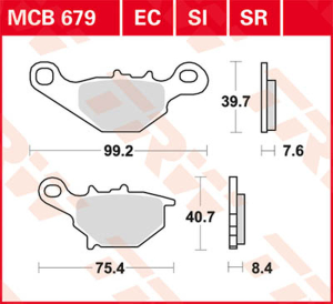 Plăcuțe de frână ceramice din seria Ec, 1, nordicamoto.ro