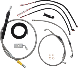 Complete Stainless Braided Handlebar Cable/brake Line Kit Silver, 1, nordicamoto.ro