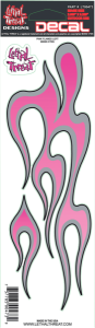 Decal Pink Flames Left