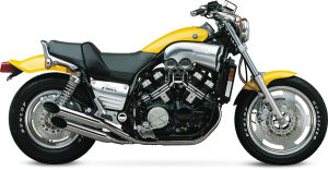 Complete Slip-on Muffler For Metric Cruisers Chrome