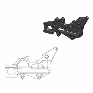 Relocation Bracket For Oem Caliper Black