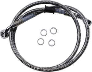 Stainless Steel Brake Line Kit Silver, Clear-coated