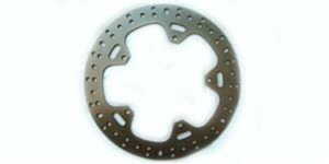 Round Hpsr Solid Brake Rotor Silver, Stainless Steel