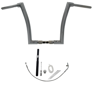 1-1/2(r) Ez Install Flat Top Handlebar Kit Silver, 2, nordicamoto.ro
