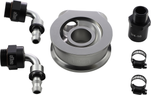 Oil Filter Adapter For Sportster & Evo Silver, 1, nordicamoto.ro