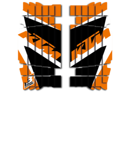 Rad Louver Decals Black, Orange, White, 1, nordicamoto.ro