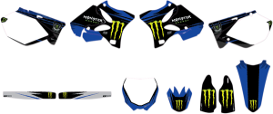 Complete Graphics Kit Black, Blue, 1, nordicamoto.ro