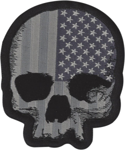 Usa Flag Skull Patch Black, 1, nordicamoto.ro