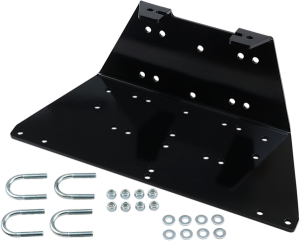 Winch Mount Mud Utv Kaw Black 