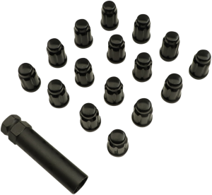 Splined Lug Nut Black 
