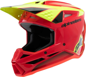 Casca Copii Alpinestars S-M3 Fray Black/Red/Yellow