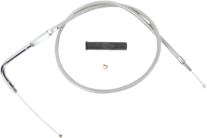 Stainless Braided Throttle Cable Silver