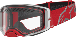 Ochelari Alpinestars Supertech Dura Air Fluid Rosu/Argintiu/Lentila Clara, 4, nordicamoto.ro