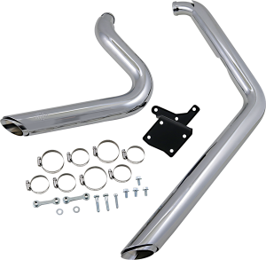 Shortshots Staggered Exhaust System Black, 1, nordicamoto.ro