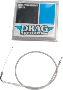 Stainless Braided Throttle Cable Silver, 1, nordicamoto.ro