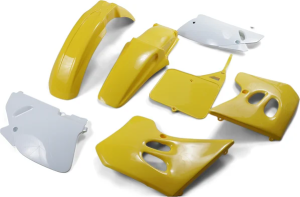 Set complet de piese de schimb din plastic pentru caroserie, alb, galben, 1, nordicamoto.ro